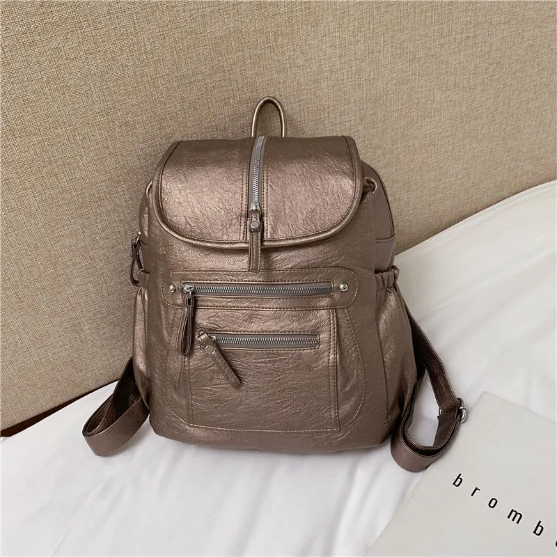 Модный кожаный женский рюкзак, сумки через плечо для отдыха, Mochila Feminina, вместительная школьная сумка для девочек