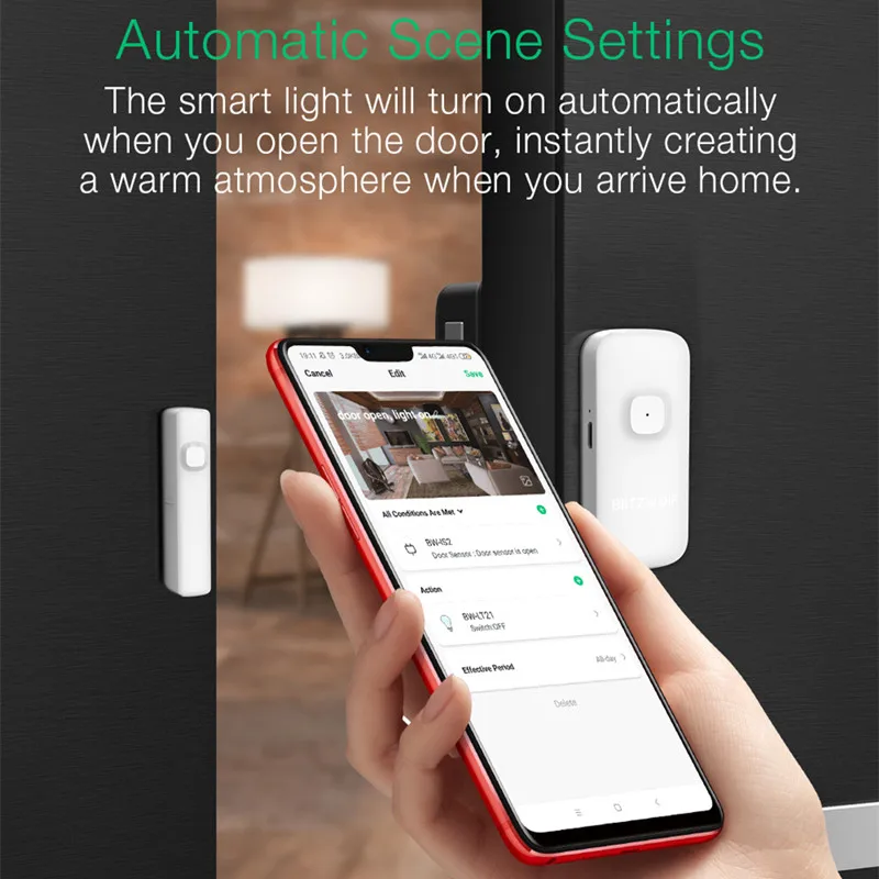BlitzWolf BW IS2 Zigbee двери окна Сенсор Обнаружение открывания/близко приложение