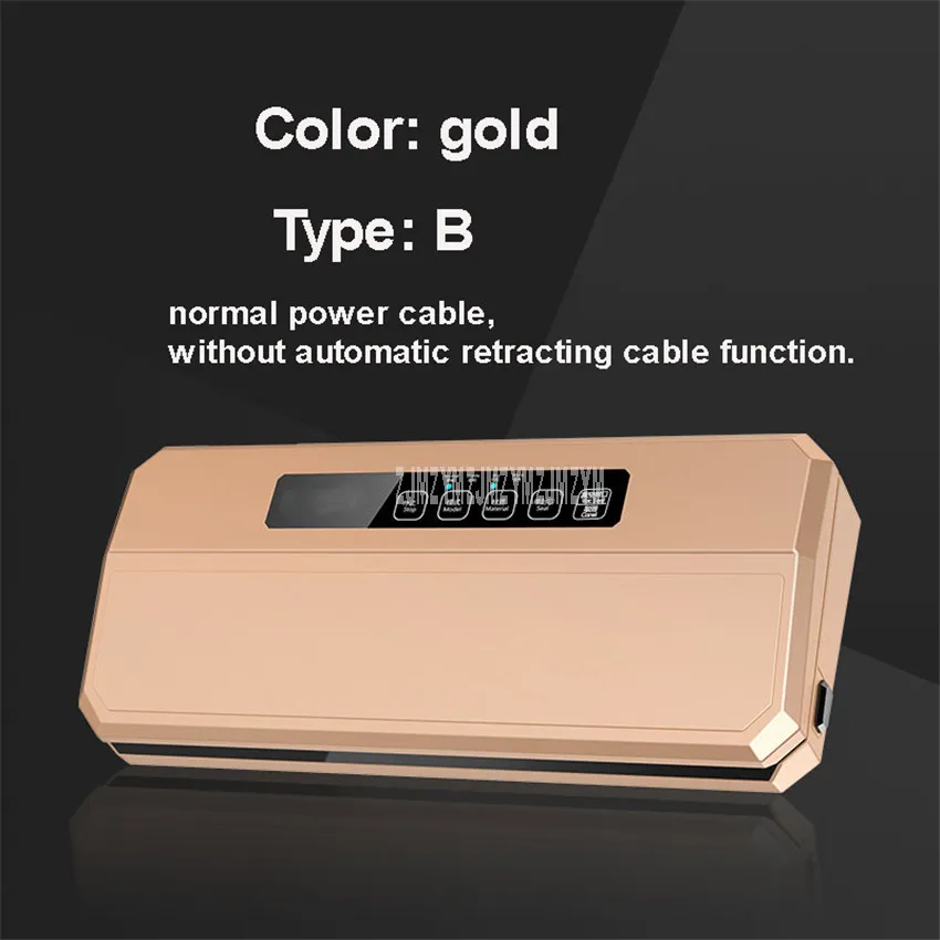 Type B Gold Автоматическая электрическая вакуумная упаковочная машина для пищевых продуктов бытовая/Коммерческая Влажная и сухая вакуумная закаточная машина для пищевых продуктов MT180-S - Цвет: Type B Gold