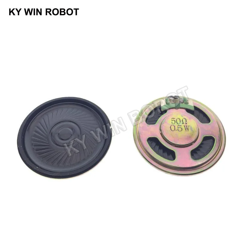 2pcs/lot New Ultra-thin Mini speaker 50 ohms 0.5 watt 0.5W 50R speaker Diameter 40MM 4CM thickness 5MM