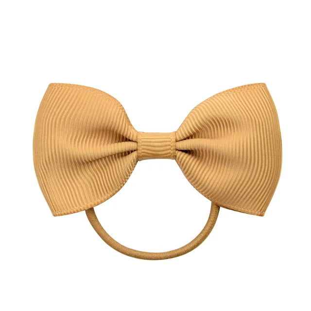 1Pcs Novelty Small Mini Solid Baby Elastic Rubber band Head rope Ribbow Bow Tie For Girls Headwear Hair Accessories 02