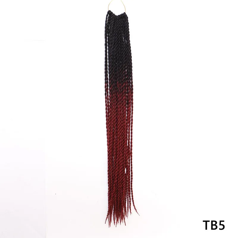 TB5 Fashion DIY Gradient Braided Hair Headwear Dreadlocks Women Synthetic Fiber Braiding Wig - Цвет: TB5
