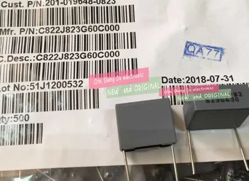 

NEW AND ORIGINAL Capacitance MMKP82 823J630V 0.082uf 82nf P=15mm C822J823