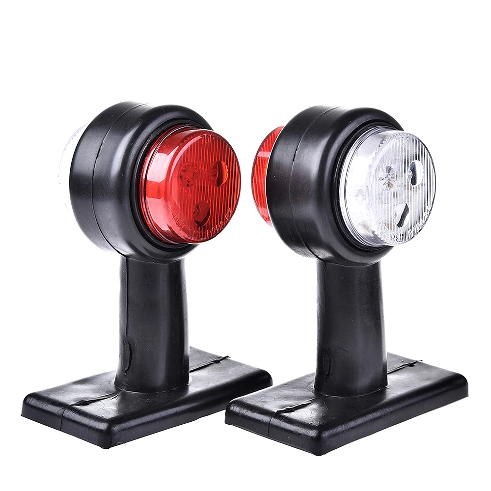 

Universal 2pcs 10-30V Truck LED trailer lights Caravan Double Side Marker Clearance Light Warning Lamp Red & White