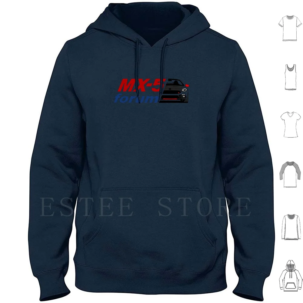 Mx5-Forum 124 Spider Logo Rosso Blu Nero Felpa Con Cappuccio Manica Lunga Forum Club Goseatonius Goseantonio Jaagdesign Jaag Abarth