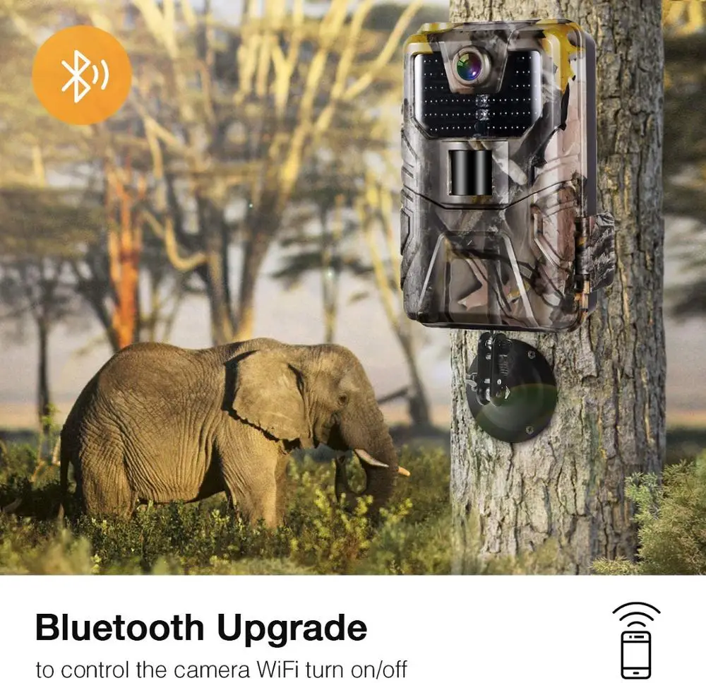 Outdoorové WIFI APP Bluetooth ovládání vláčet kamera 4K video bydlet ukázat wildlife hon kamera WIFI900PRO 30MP noc vidění fotografii pastí