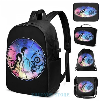 

Funny Graphic print Steins;Gate Loving mix colors USB Charge Backpack men School bags Women bag Travel laptop bag
