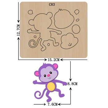 

New monkey Wooden die Scrapbooking C-83 Cutting Dies Compatible with most die cutting machines