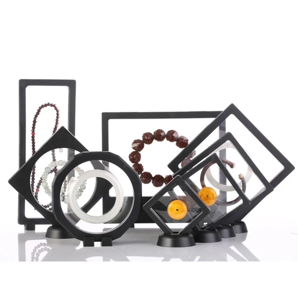 

Practical Design Floating Suspended Display Stand Holder Jewelry Rings Earrings Pendant Storage Holder Box Case