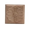 European-style Home Decoration Cabinet Door Bed Decorative Flowers Dongyang Wood Carving White Embryo Long Decals Wood Applique 5