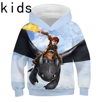 

How to Train Your Dragon 3d Hoody Sweatshirt kids Anime Toothless 3d Print Hoodies Cartoon baby kids Clothing Cool Street wear