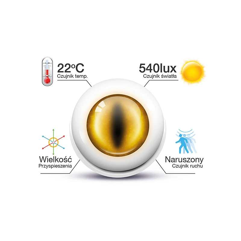 Светодиодный датчик движения FIBARO встроенный температуры с одним из особых