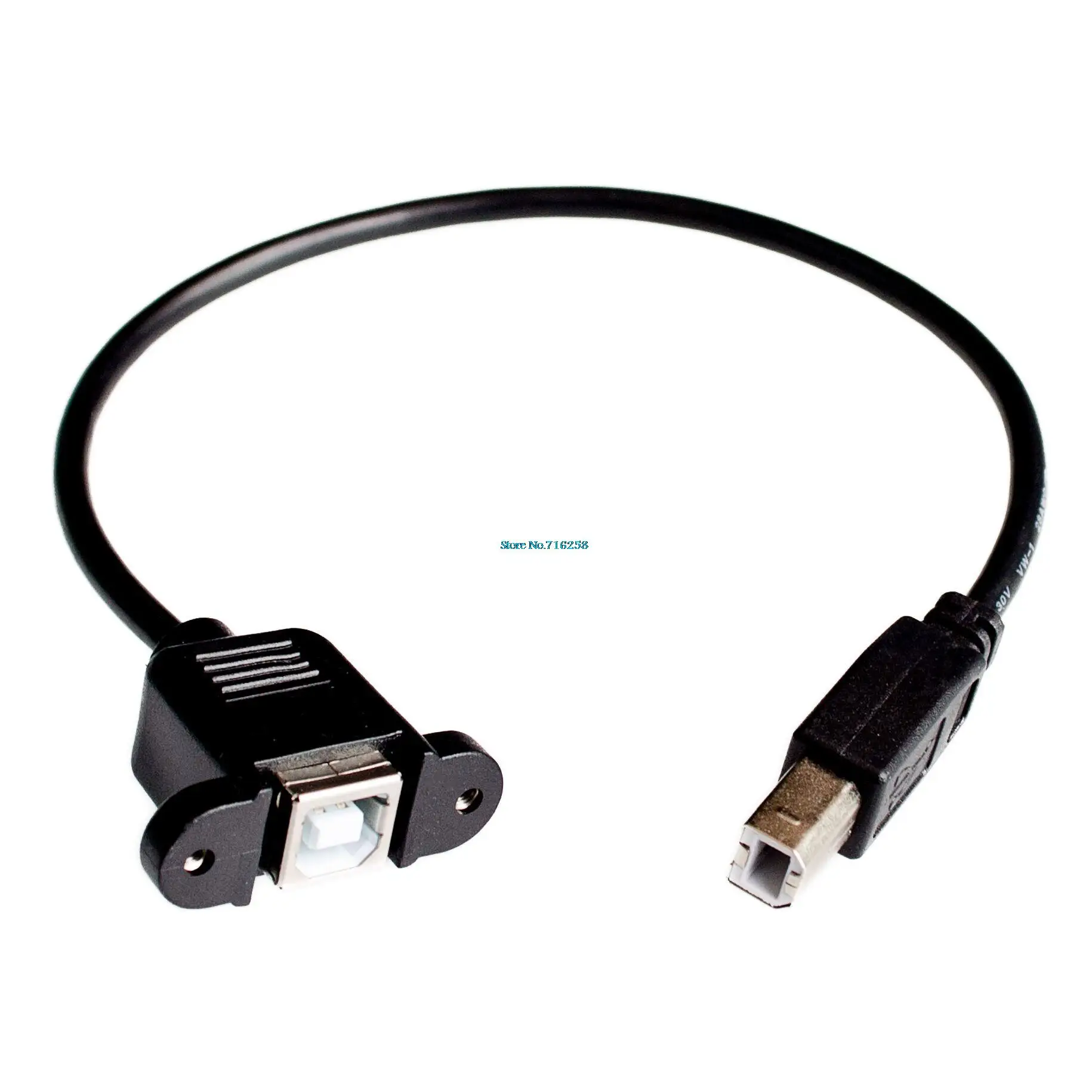 Кабель-удлинитель USB Type B 30 см M/F для принтера с винтовым отверстием | Электронные
