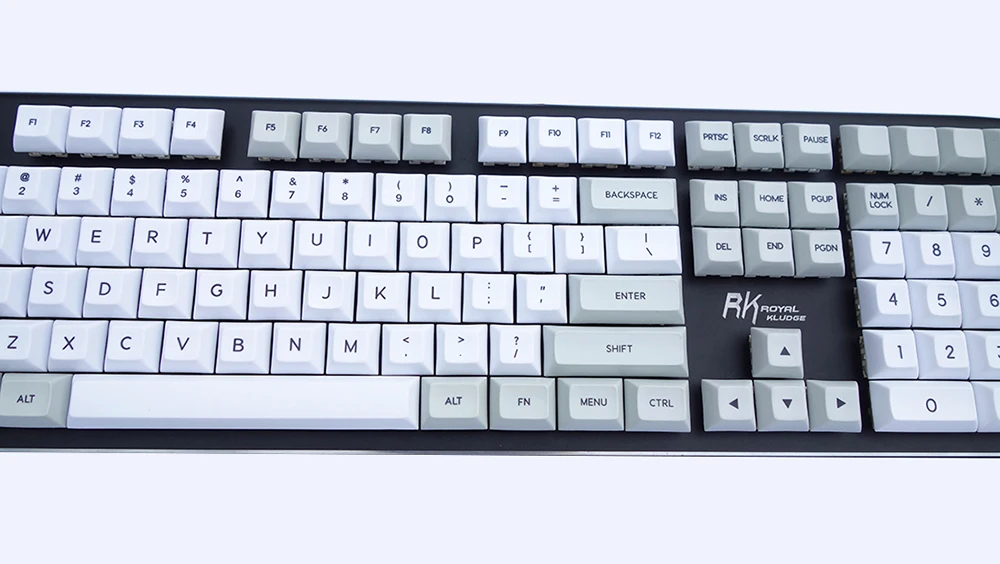 117 клавиш белый-светильник, серый PBT DSA Keycaps ANSI ISO Layout Dye-subbed или пустой для Cherry MX Switches Mechanical Keyboard