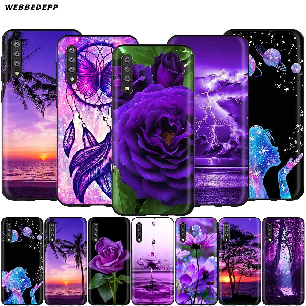Webbedepp со знаком бесконечности на фиолетовый чехол для Samsung Галактики S7 S8 S9 S10 Edge Plus