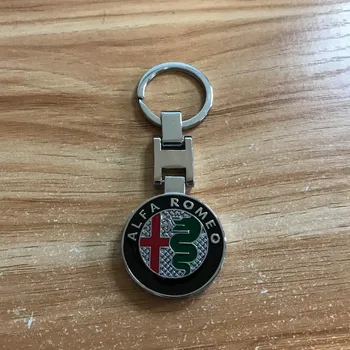 

High quality metal car keychain for Alfa Romeo 159 147 giulietta emblem key ring car accessories