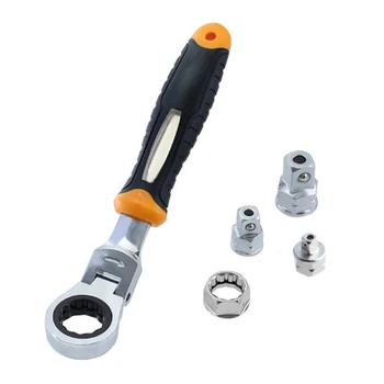 

Hand Tools Ratchet Wrench Chrome Vanadium Steel 190mm Adjustable Socket