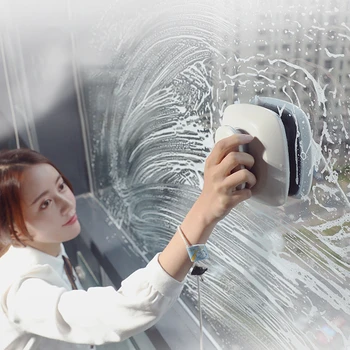 

2PCS NEW ABS Glass Wiping Glass High-Rise Home Magnetic Window Cleaner Double-Layer Windows Cleaner Cleaning Brush Cleaning Wipe