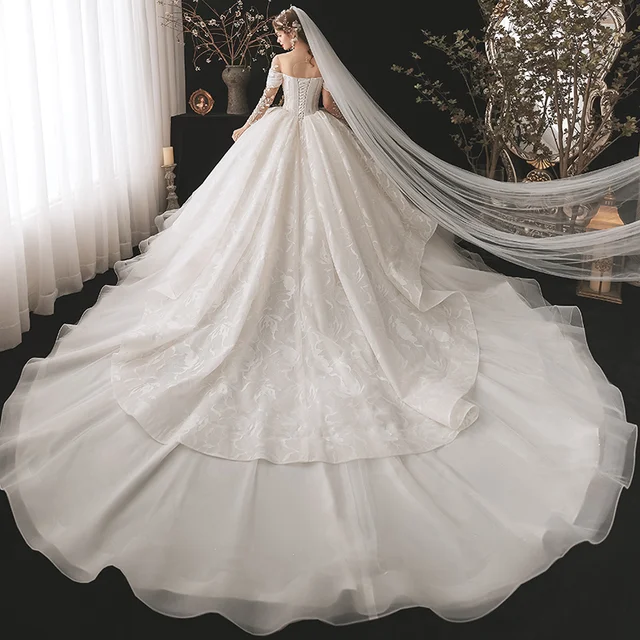 HLF24 Luxurious Wedding Dress Cheap 3d Flower Sweetheart Bridal Gown Vestidos Novias Boda Noiva Robe De Mariée Gelinlik 2