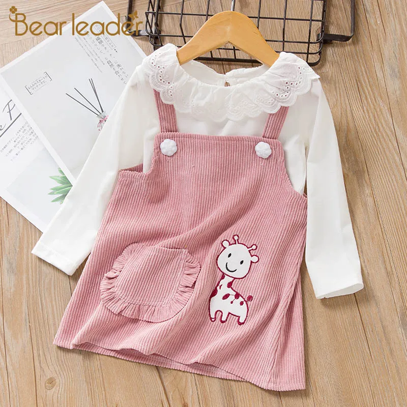 

Bear Leader Baby Girl Dress New Autumn Girls Party Dress Toddle Baby Cute Cartoon Giraffe Dress Baby Girl Vestidos Clothing Suit