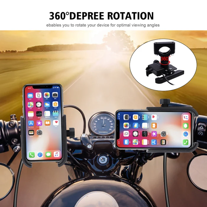 Мотоцикл зеркало/Руль держатель телефона стенд 360 Вращающийся Кронштейн для универсальных телефонов B88