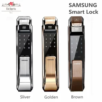 

Samsung SHS-P718 Push Pull Handle With Fingerprint Digital Smart Home Lock and Rfid Card Verification