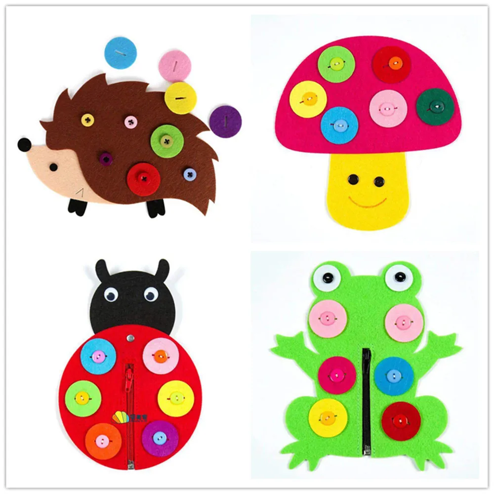 

Zipper Button Teaching Kindergarten Manual Diy Weave Cloth Early Learning Education Handmade Toys Montessori Teaching Math Toys