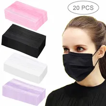 20PCS/Pack Disposable Eyelash Extensions Anti-dust Mask Grafting Eyelash Windproof Face Non-woven Fabric Masks Make Up Tools