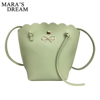 

Mara's Dream 2020 New Summer Women's Bag One-shoulder Diagonal Mini Bucket Ladies Bag Wavy Lace Bow Gift Bag