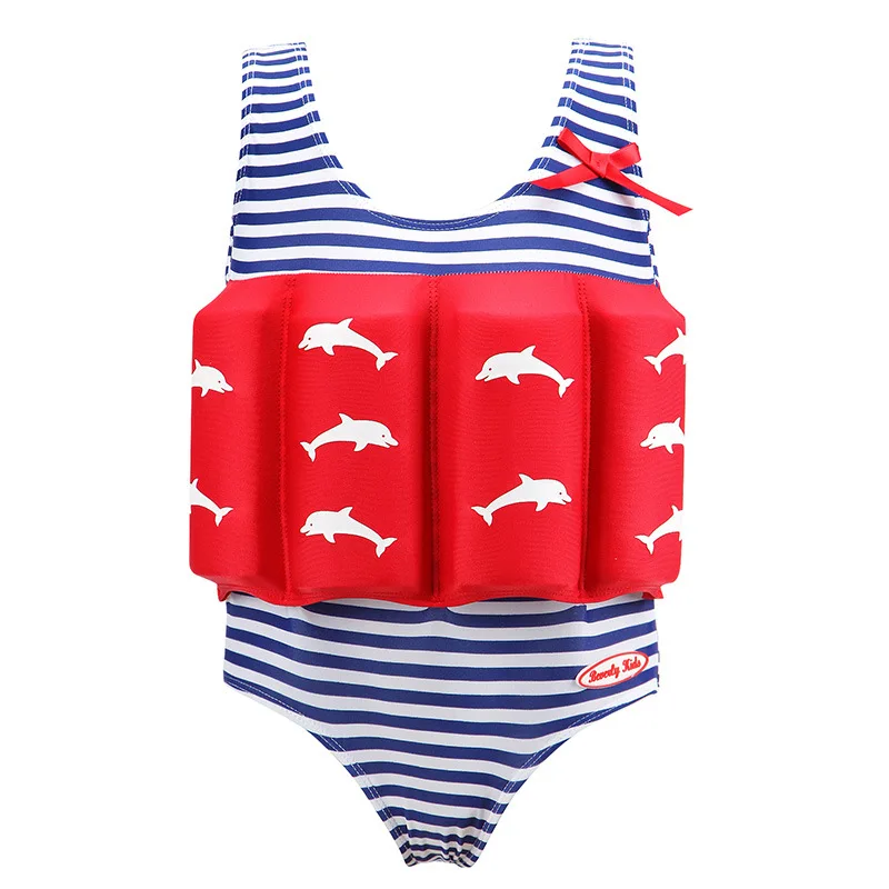 Детский надувной спасательный жилет детский спасательный жилет плавучий поплавок детская Спасательная куртка для плавания серфинг бассейн пляжный купальный костюм детский надувной купальный костюм - Цвет: dolphin