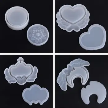 

DIY Handmade Storage Jewelry Box Love Heart Moon Flower Silicone Mold Crystal Epoxy Molds M0XF