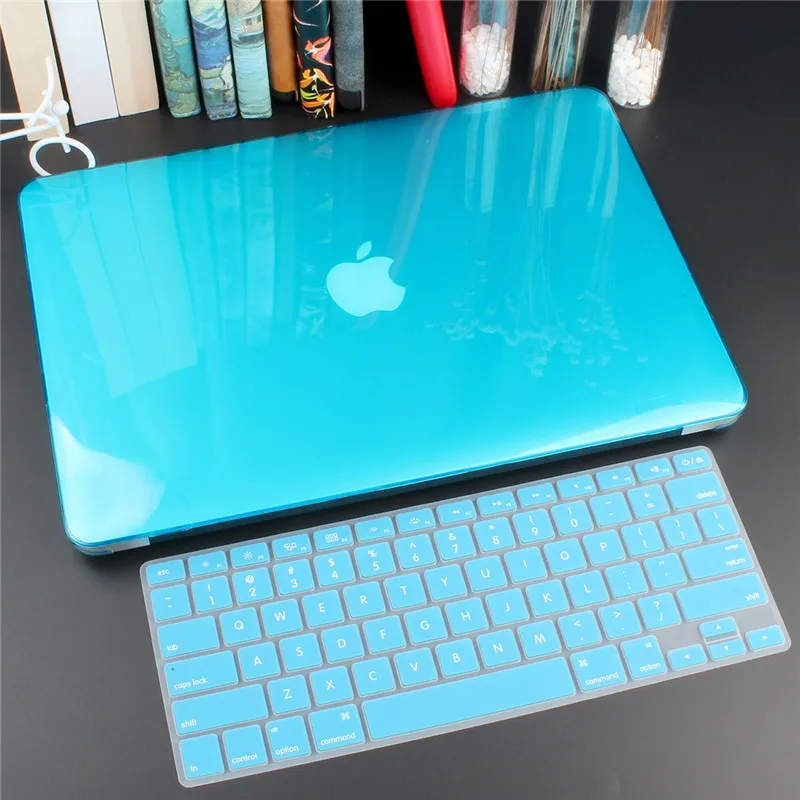 Кристальный \ матовый чехол для Macbook Air Pro retina 11 12 13 15 дюймов чехол для ноутбука для нового Mac book Pro 13,3 16 дюймов A2141 A1932 A2159 - Цвет: Crystal  sky blue