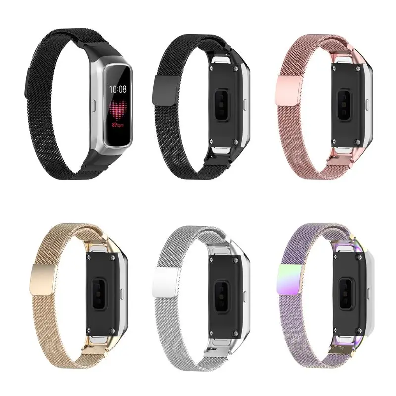 Магнитная Нержавеющая Сталь замена часы ремешок для samsung Galaxy fit SM-R370 браслет