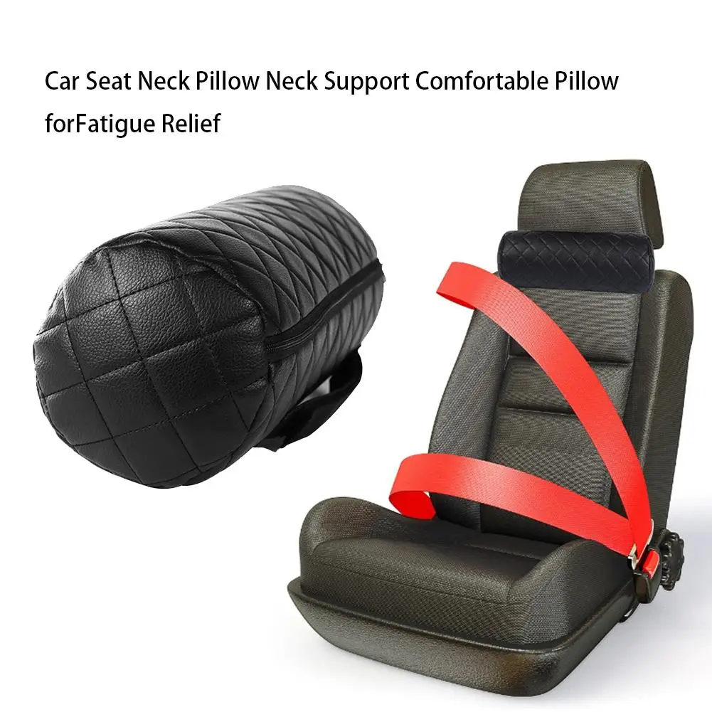 1 шт. черное автомобильное сиденье подушка для шеи кожа и хлопок поддержка шеи Удобная подушка для снятия усталости