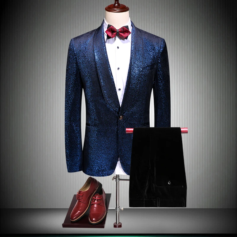 

Classic Dress Suit Men 2 Piece Set Slim Design Business Banquet Mens Blazer Jacket and Pants High Quality Men Wedding Suits
