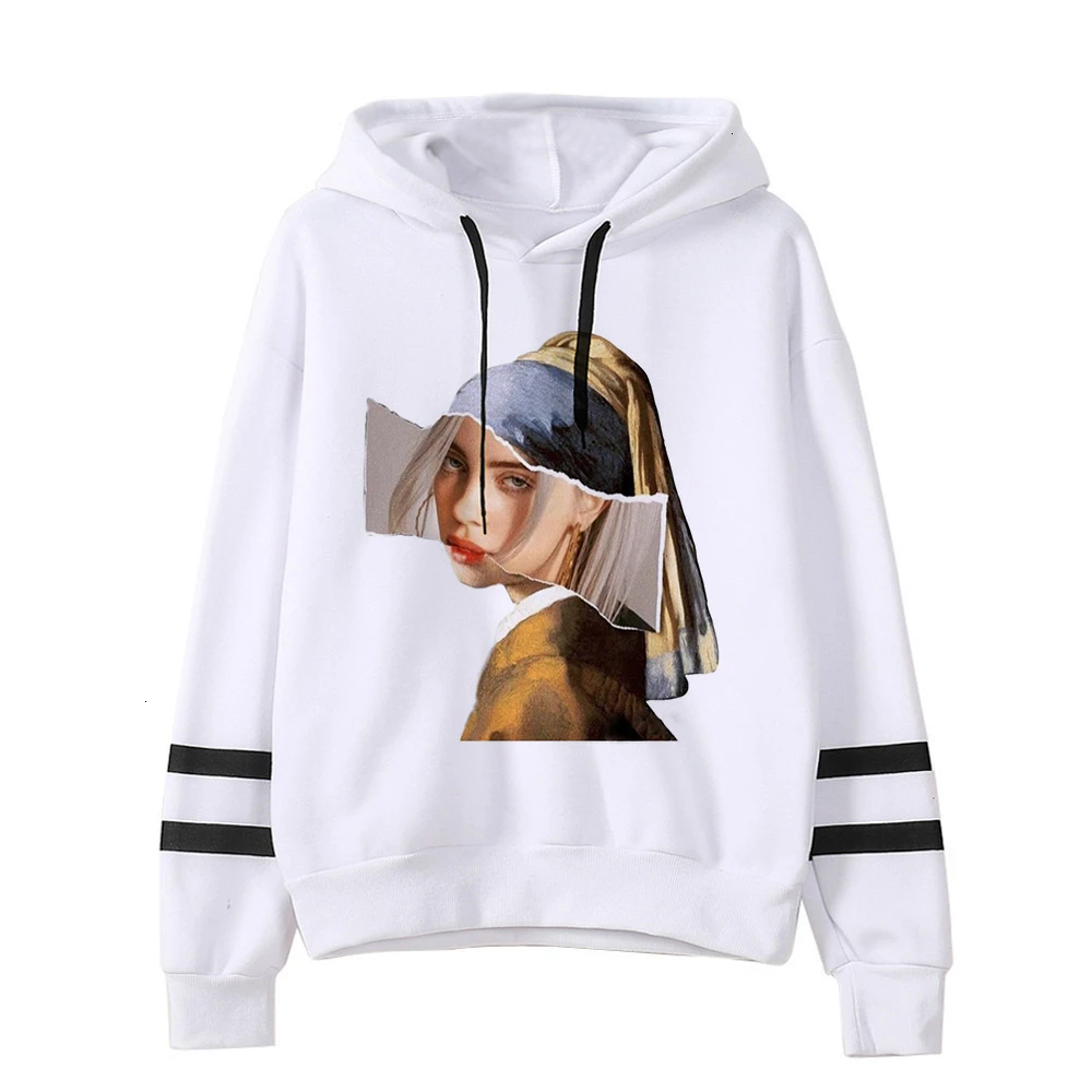 4025 Billie Eilish толстовки для мужчин/женщин забавные хип хоп Мода kawaii Толстовка Графический harajuku 90s Tumblr с капюшоном уличная Мужская - Цвет: 4025