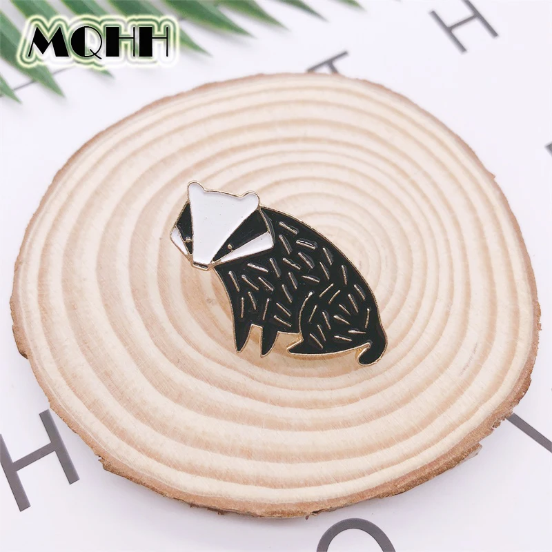Cartoon Animal Black Dog Cat Fox Enamel Brooch Alloy Badge Denim Clothes Bag Pins Cute Punk Woman Jewelry Accessories Gifts | Украшения и