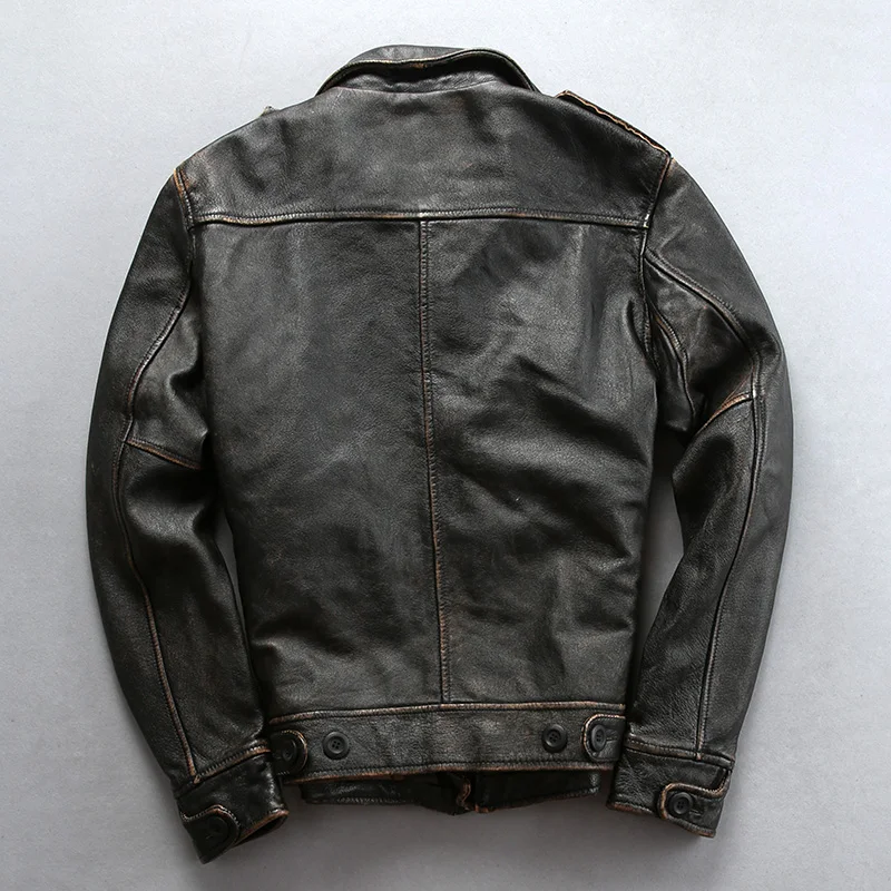 Buy 1955 Read Description! Asian size air force flight A1 pilot cow leather jacket genuine cowhide leather jacket