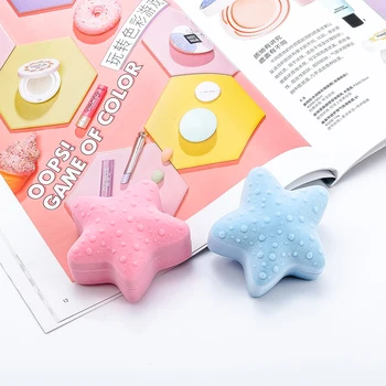 

Cute Blue Pink Starfish Dot Pattern Jewelry Box Velvet Engagement Wedding Party Ring Earrings Jewelry Gift Box
