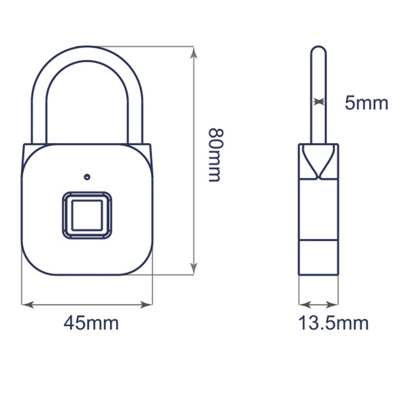 USB Перезаряжаемый отпечаток пальца умный замок Быстрый разблокировка цинковый сплав дверной замок