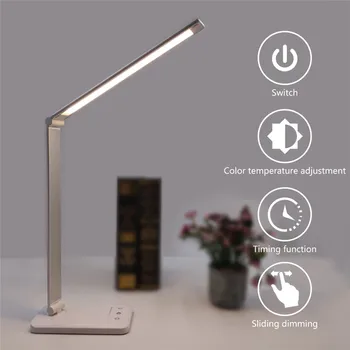 

ZANCAKA Stepless Dimmable Desk Reading Light Touch Switch LED Table Lamp DC 5V USB Charging Port Desk Reading Lamp For Home