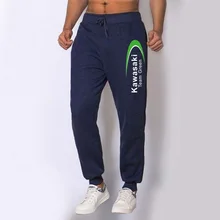 Kawasaki Ninja team, зеленые мужские спортивные штаны, молодежные брюки, мужские спортивные штаны с эластичной резинкой на талии, спортивные штаны для бега, мужская спортивная одежда