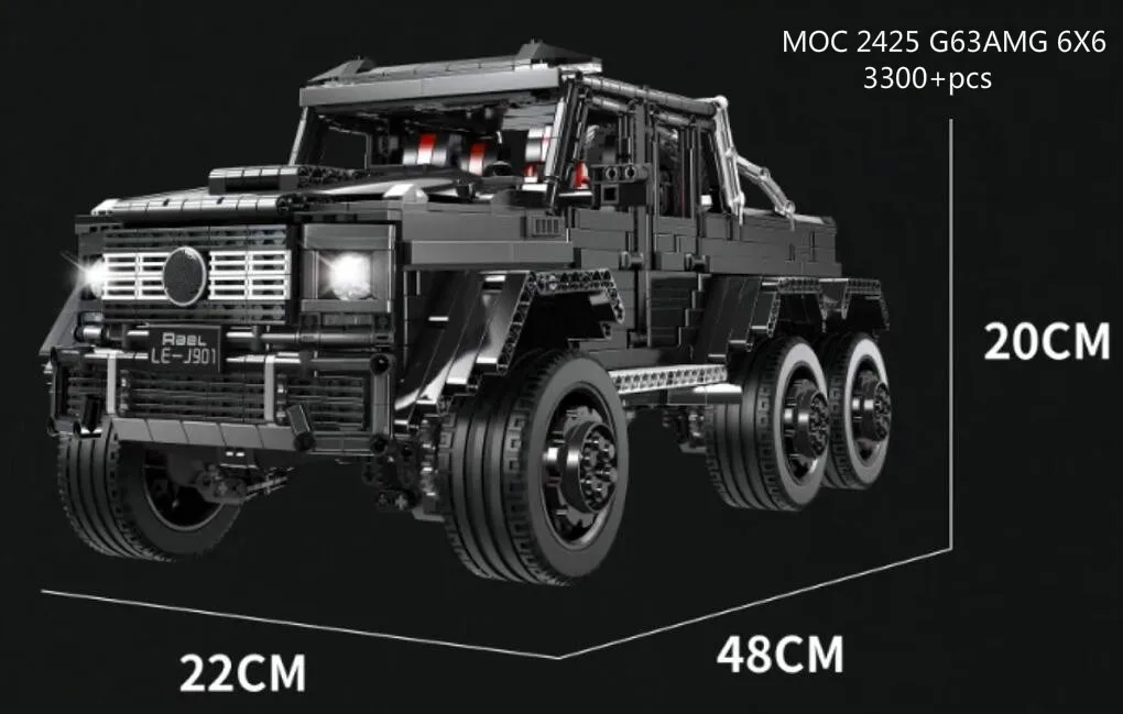 3300 шт. совместимая техника машины серии MOC 2425 G63AMG 6X6 LAND крейсерская модель