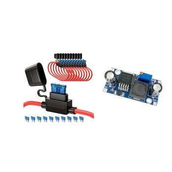 

1Pcs DC-DC 3a Buck Converter Step Down Diy Kit Electronic PCB Board Module LM2596 Output 4V-35V 1.23V-30V 150KHz & 10Pcs Inline