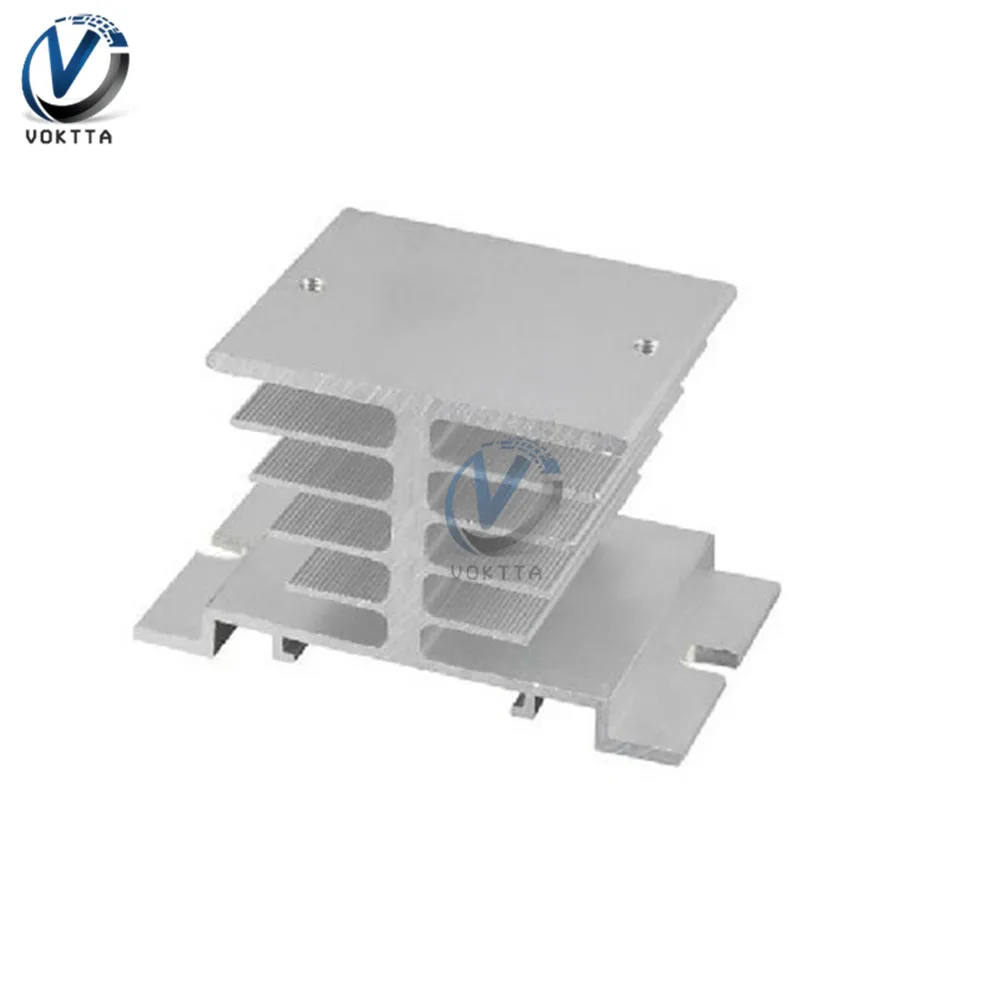 1pc Ssr Aluminum Single Phase Solid State Relay Heat Sink Dissipation