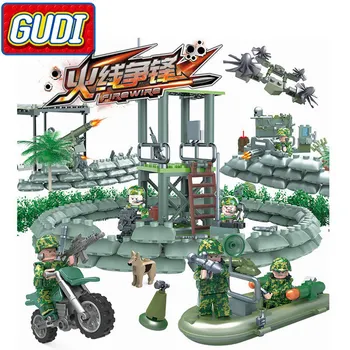 

G Model Compatible with Military Fire Wire Series Station Models Building Kits Blocks Toys Hobby Hobbies For Boys Girls