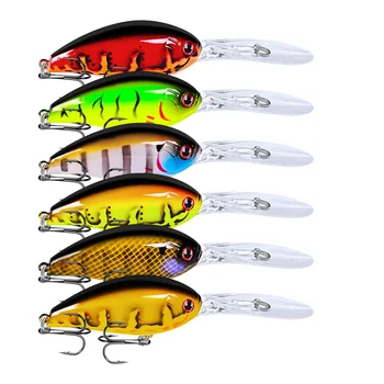 

New Hard 6pc/Lot Crankbait Fishing lure Fishing Bait 17.5g-0.62oz 6 color fishing tackle 6# Hook With Sample Opp Bag YG032