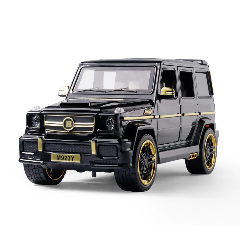 

1:24 Diecast Toy Car Model Metal Vehicle Wheels Brabus G65 High Simulation Sound Light Pull Back Car Collection Kids Toys Gift