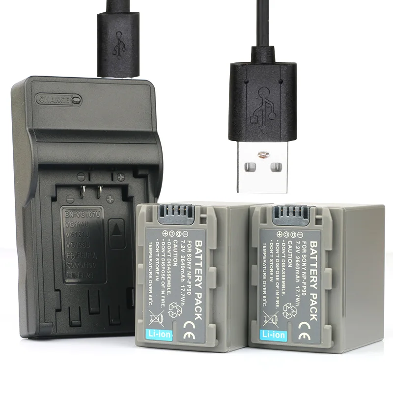 Charger and 2Battery LANFULANG NP-FP90 аккумуляторная батарея FP90 батареи камеры и зарядное устройство для sony DCR-HC22 DCR-HC23 DCR-HC28 HC46 DCR-HC96 SR30 - Цвет: Charger and 2Battery