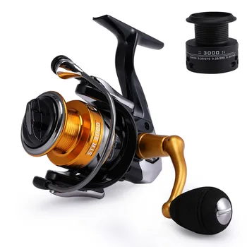

Carp Fishing Reel Free Runner Spinning Reel HTR1000/2000/3000 Free Extra Spool 14+1 Ball Bearing Spinning Reel